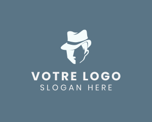 Gentleman - Gentleman Fedora Hat logo design