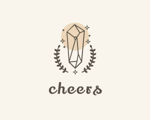 Upscale - Shiny Crystal Wreath logo design