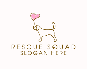 Rescue - Dog Love Veterinary logo design