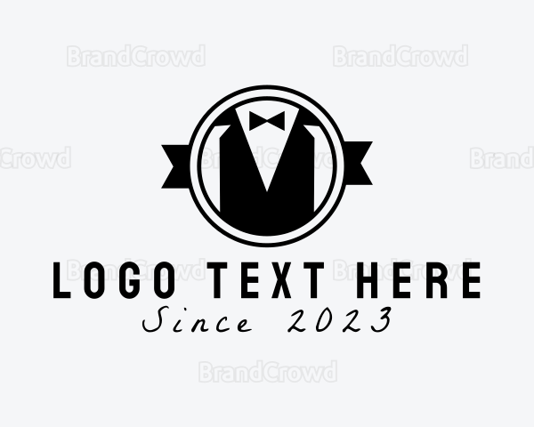 Tuxedo Gentleman Tailor Logo