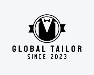 Tuxedo Gentleman Tailor Clothing logo design