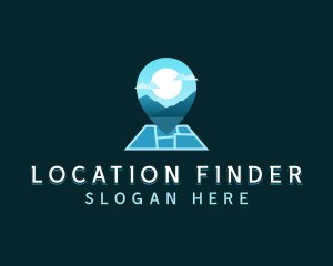 Geolocation - Mountain Travel Location logo design