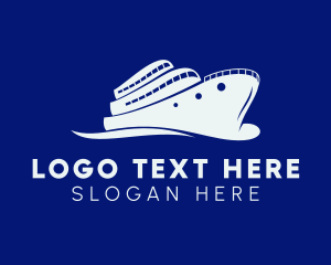 Maritime - Vacation Cruise Ship logo design