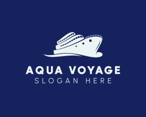 Ferry - Vacation Cruise Ship logo design