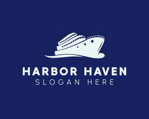 Vacation Cruise Ship logo design