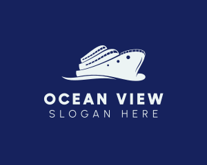 Vacation Cruise Ship logo design