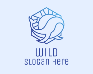 Ocean - Blue Whale Sunset logo design