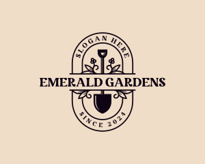 Garden Plant Shovel logo design