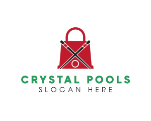 Pool - Billiards Shopping Bag logo design