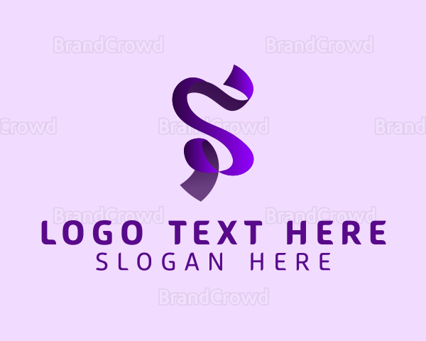 Modern Elegant Ribbon Letter S Logo