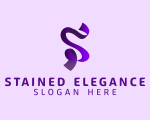 Modern Elegant Ribbon Letter S logo design