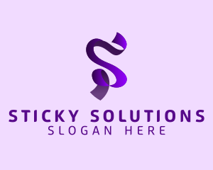 Modern Elegant Ribbon Letter S logo design