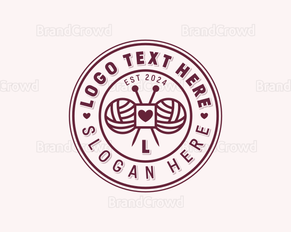 Knitting Crochet Yarn Logo