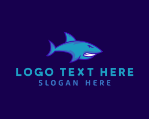 Fish - Angry Big Shark logo design