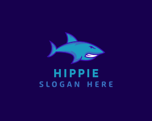 Blue - Angry Big Shark logo design