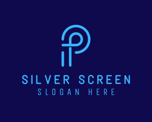 Digital Tech Letter P Logo