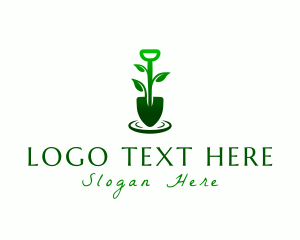 Plant Nursery - Garden Shovel Plant logo design