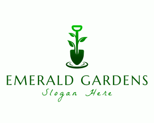 Garden Shovel Plant logo design