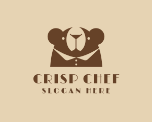 Cocktail Bear Waiter logo design