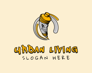 Urban Tattoo Needle  logo design