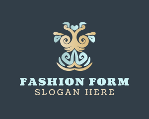 Ornate Heart Dress logo design