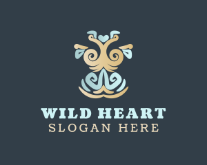 Ornate Heart Dress logo design