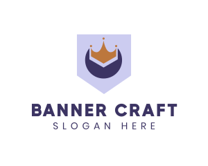 Golden Crown Banner logo design