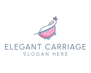 Carriage - Baby Princess Cradle logo design