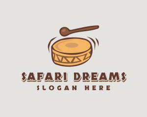 African - African Festival Drum logo design