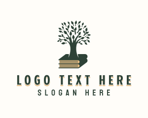 Ebook - Book Tree Literature logo design
