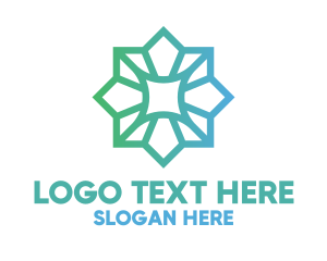Green Star - Gradient Jewelry Outline logo design