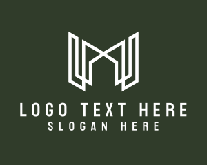 Lot - Modern Letter M Real Estate logo design