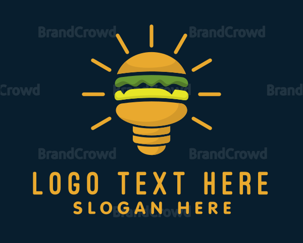 Burger Light Bulb Logo