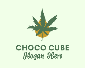 Cannabis Droplet Plant Logo