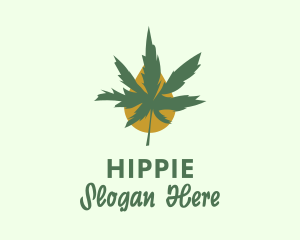 Cannabis Droplet Plant Logo