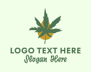 Cannabis Droplet Plant Logo