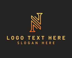 Letter N - Industrial Construction Builder logo design