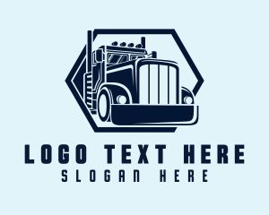 Truckload - Shipping Truck Courier logo design