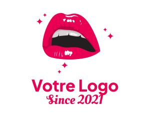 Makeup - Erotic Sexy Lips logo design