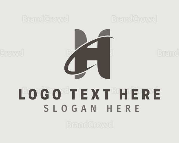 Generic Swoosh Brand Letter H Logo