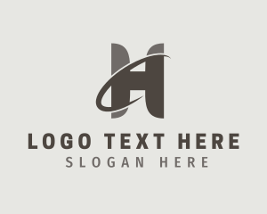 Swoosh - Generic Swoosh Brand Letter H logo design