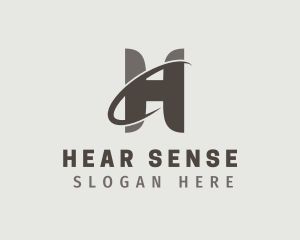 Generic Swoosh Brand Letter H logo design