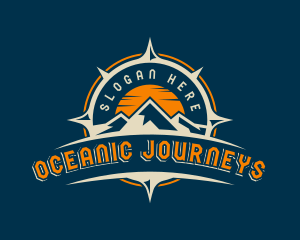 Voyage - Mountain Navigation Compass logo design