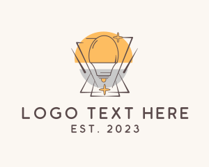 Light Bulb - Electric Bulb Sparkle logo design