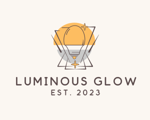 Illuminated - Electric Bulb Sparkle logo design