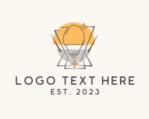 Luminosity - Electric Bulb Sparkle logo design