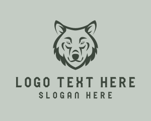 Alaskan Malamute - Gray Wolf Hound logo design