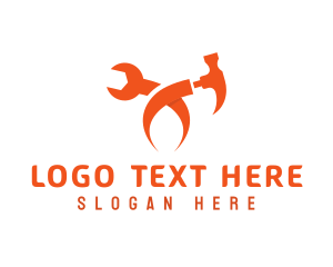 Tool - Orange Tool X logo design