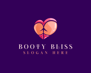 Butt - Sexy Butt Heart logo design