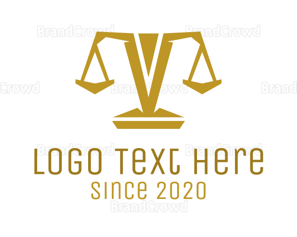 Gold Polygon Scale Logo